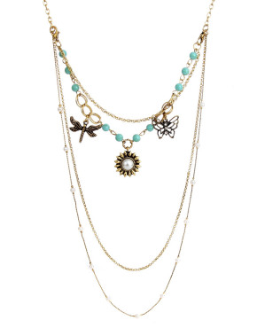 Butterfly & Dragonfly Multilayer Necklace