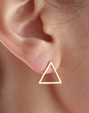 Triangle Hollow Stud Earrings