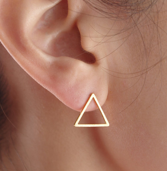 Triangle Hollow Stud Earrings