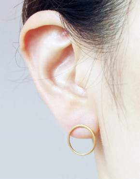 Hollow Circle Stud Earrings
