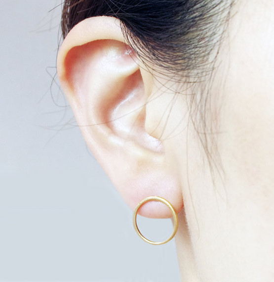 Hollow Circle Stud Earrings