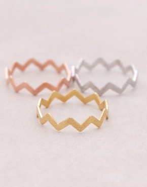 Zig Zag Band Ring