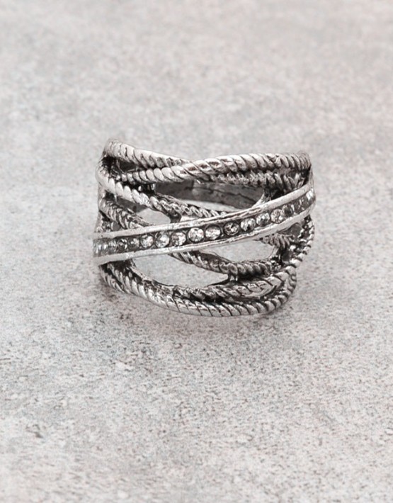 Antique Silver Stacked Ring