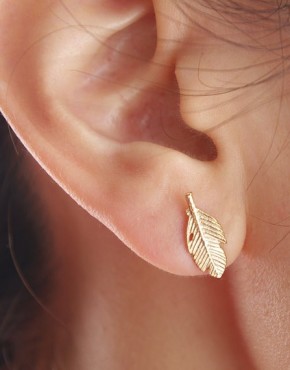 Fallen Leaf Stud Earrings