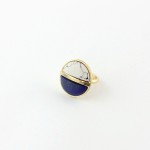 Semicircle Double Stone Ring