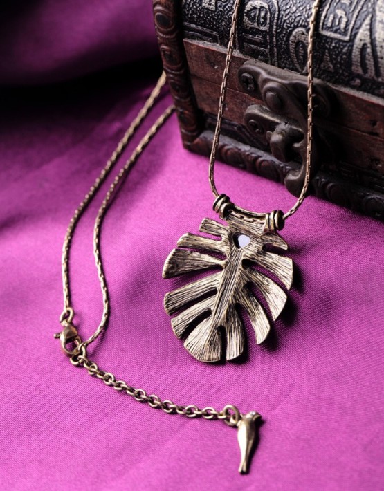 Antique Gold Lead Necklace
