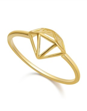 Hollow Diamond Cutout Ring