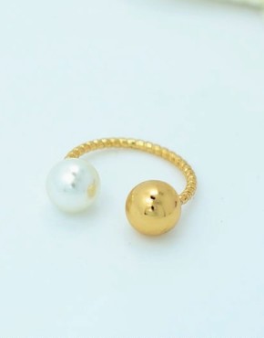 Pearl Ball Cuff Ring