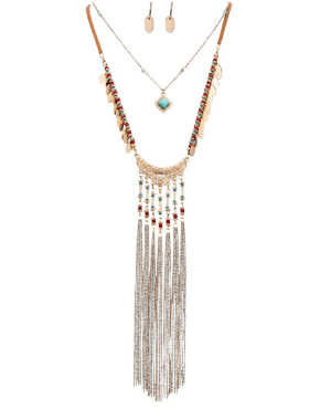 Bohemian Long Chain Tassel Necklace