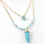 Turquoise Beaded Double Layer Necklace
