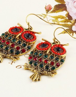 Colorful Rhinestone Drop Earrings