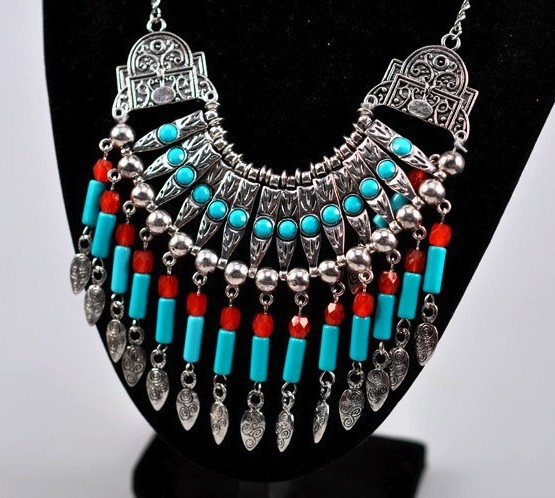 Beaded Antique Statement Necklace