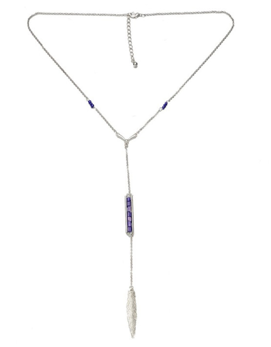 Leaf Pendant Drop Necklace