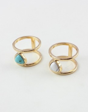 Cutout Stone Ring