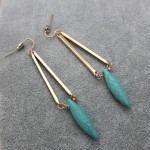 Turquoise Long Drop Earrings