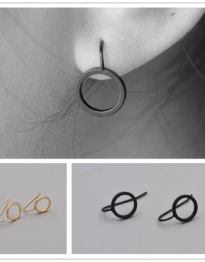 Minimalist Circle Earrings