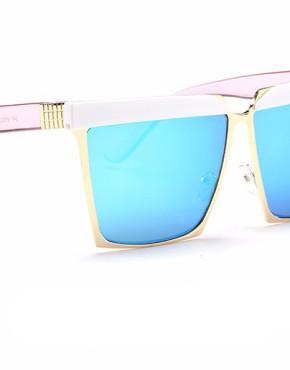 Bold Frame Color Lens Sunglasses