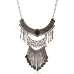 Antique Metal Gypsy Statement Necklace