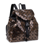 Geometric Pattern Backpack - Brown