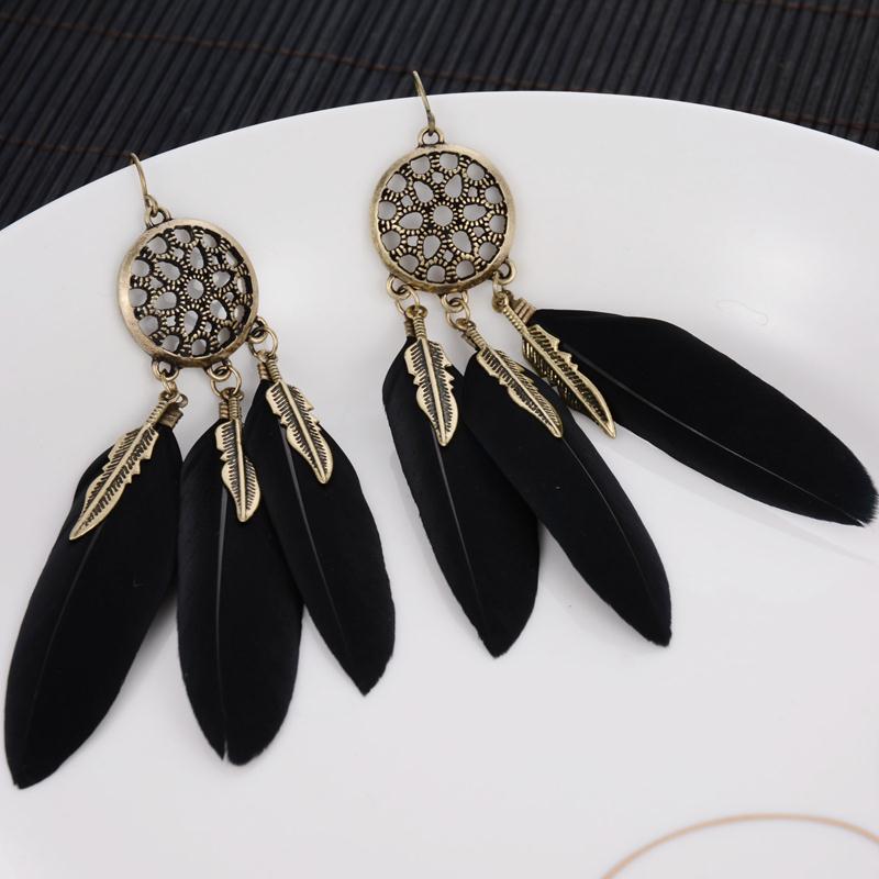 Dreamcatcher Feather Earrings | Flairmod