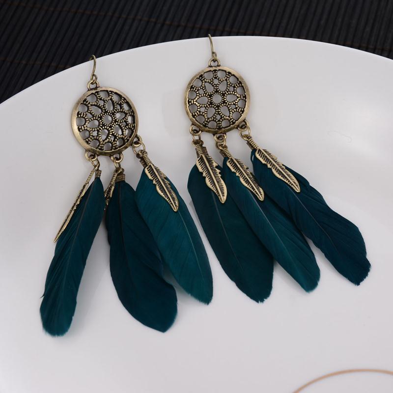 Dream Catcher Feather Earring – Primitive Tribal Craft