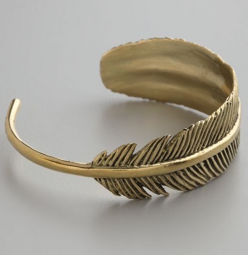 gold leaf bracelet cuff